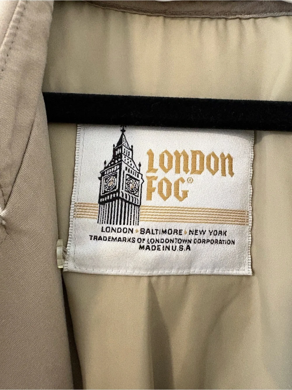 Vintage Men's London Fog Trench Coat with Removable Liner Thinsulate Size 40